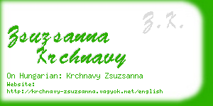 zsuzsanna krchnavy business card